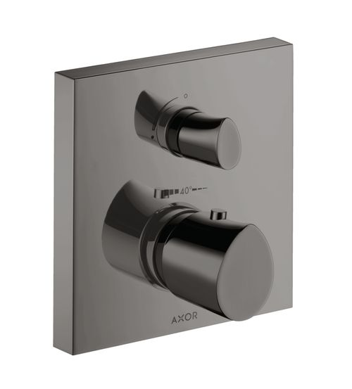 AXOR-HG-AXOR-Starck-Organic-Thermostat-Unterputz-mit-Ab-und-Umstellventil-Polished-Black-Chrome-12716330 gallery number 1